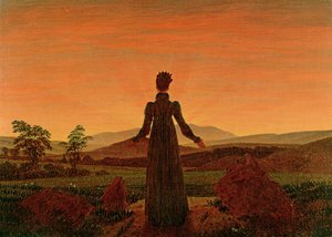 Mulher ao amanhecer